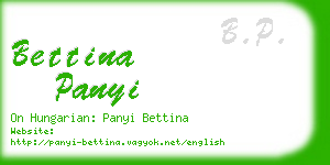 bettina panyi business card